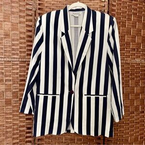 Vintage 80s-90s Stringbean, Women's Blazer, Academia, Office Siren, Nautical, S.